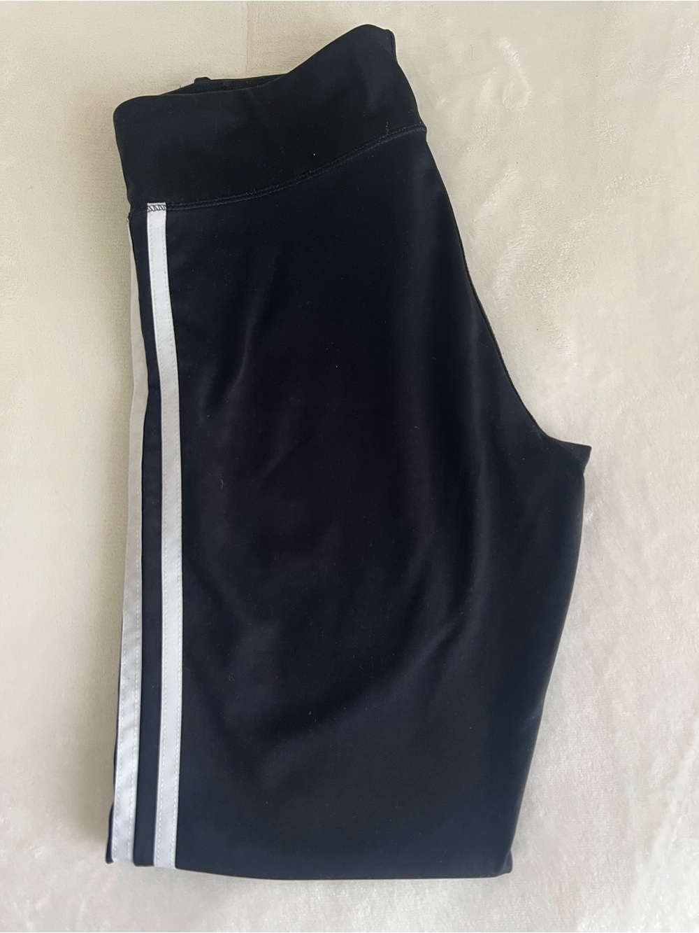 adidas Black Leggings with white Side Stripes